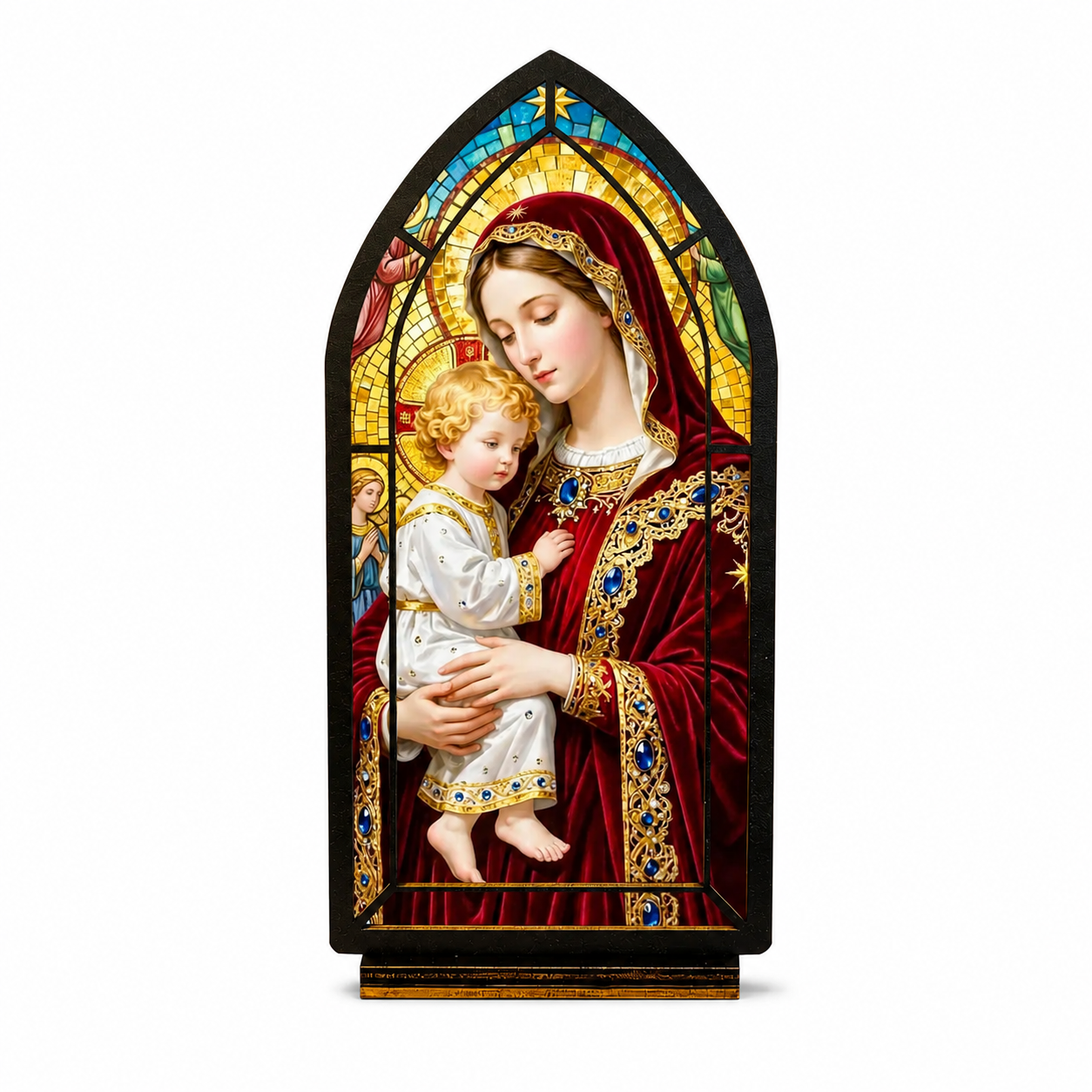Jeweled Madonna & Child — Candlelight Window