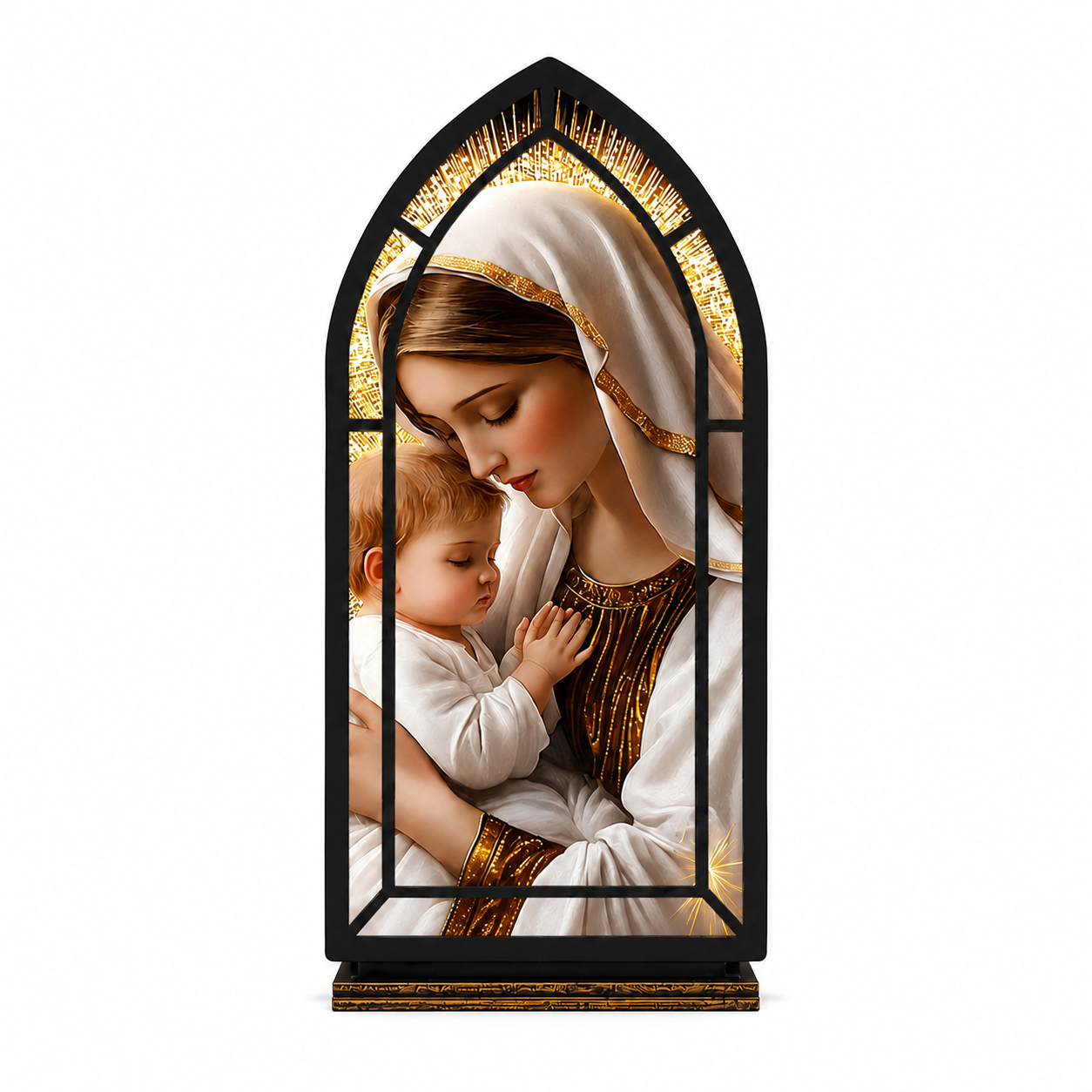 Tender Madonna & Child — Candlelight Window
