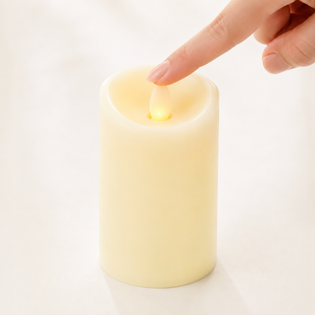 Warm Flicker LED Candle - Lumenvale Add-On