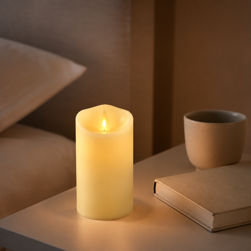 Warm Flicker LED Candle - Lumenvale Add-On