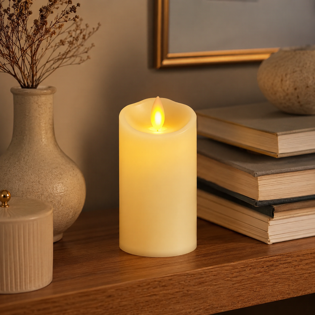 Warm Flicker LED Candle - Lumenvale Add-On