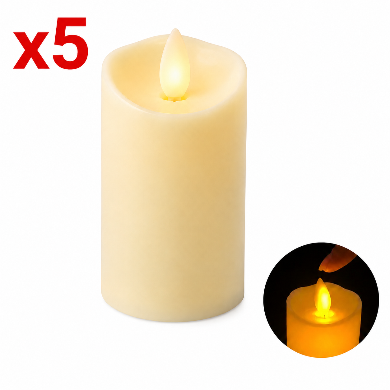 Warm Flicker LED Candle - Lumenvale Add-On