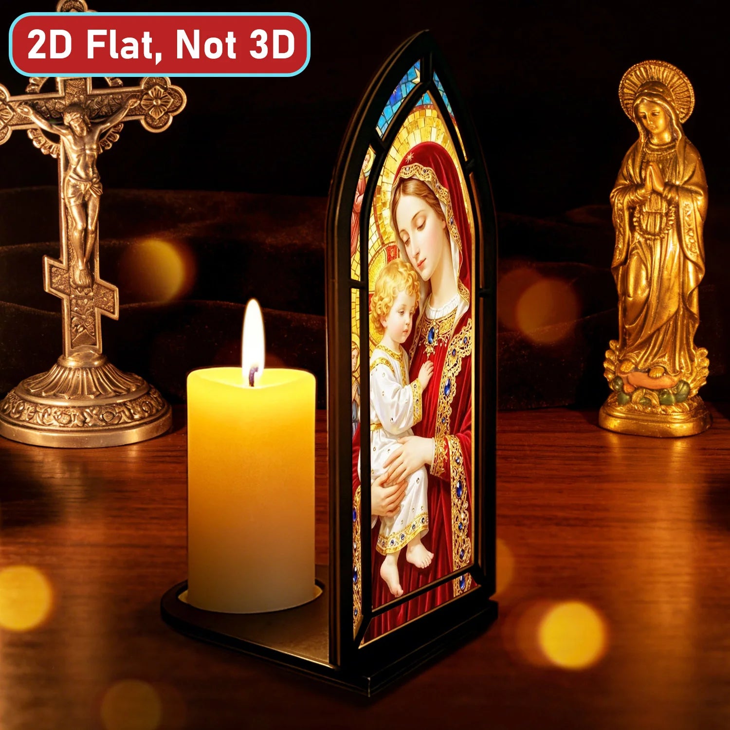 Jeweled Madonna & Child — Candlelight Window