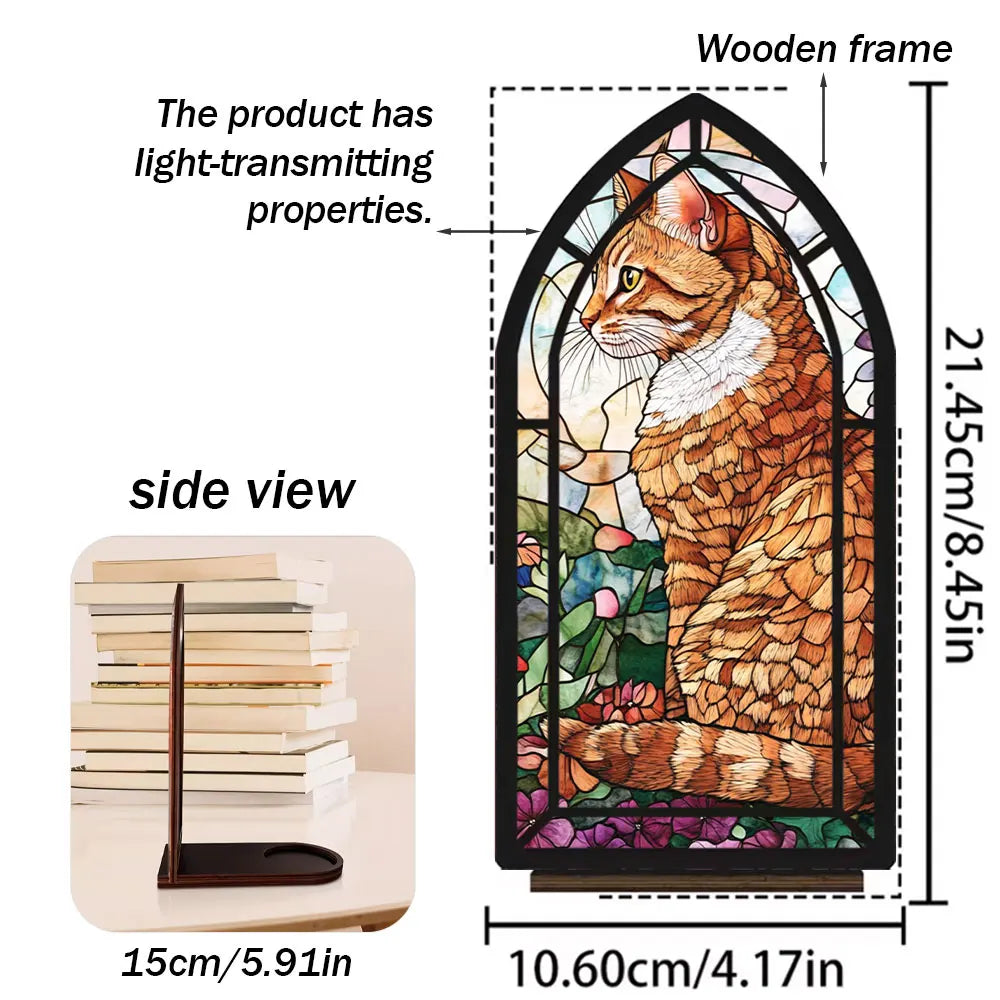 Amber Garden Cat — Candlelight Window