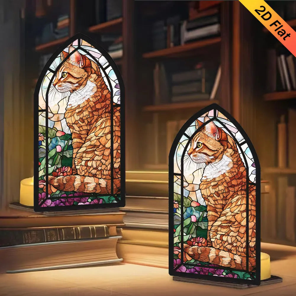 Amber Garden Cat — Candlelight Window