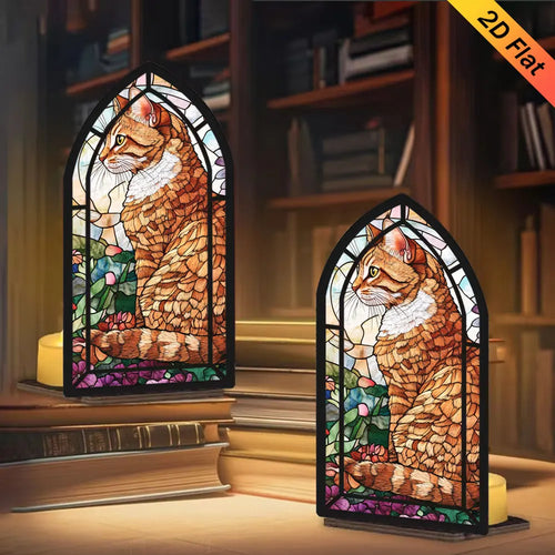 Amber Garden Cat — Candlelight Window