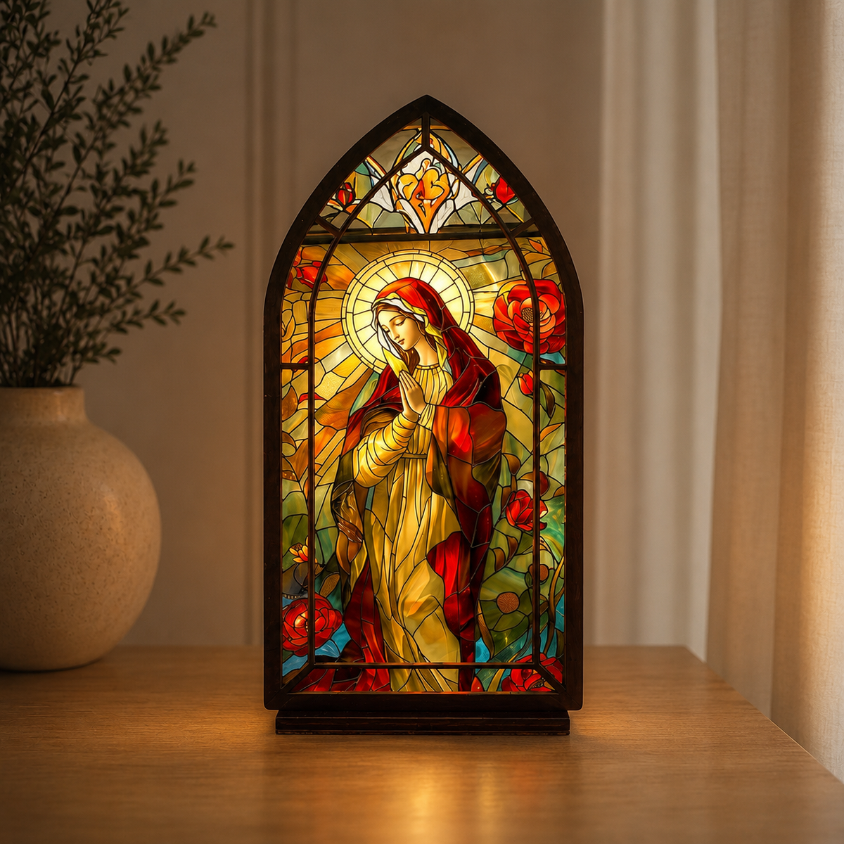 Our Lady of Roses — Candlelight Window