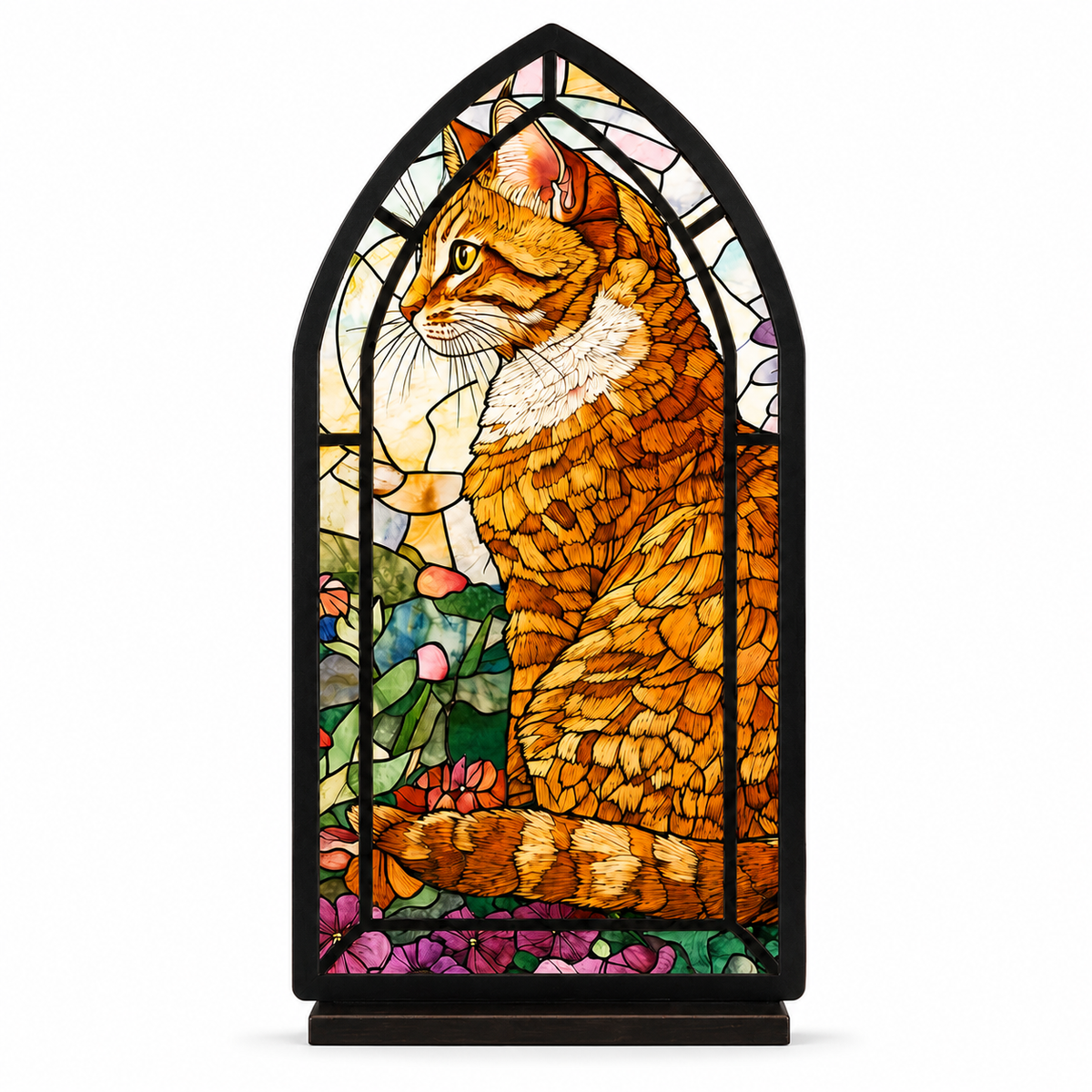 Amber Garden Cat — Candlelight Window