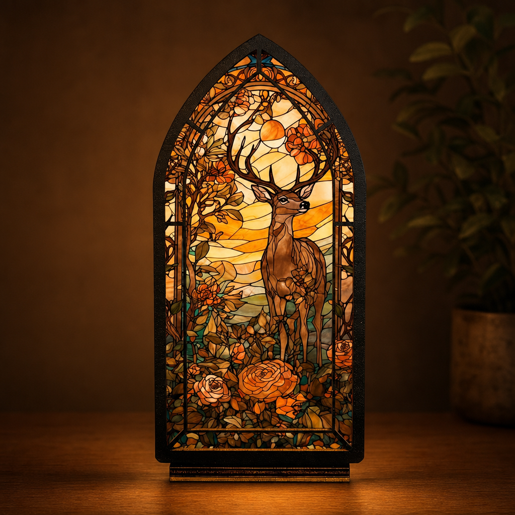 Autumn Stag — Lumenvale close frontal artwork view