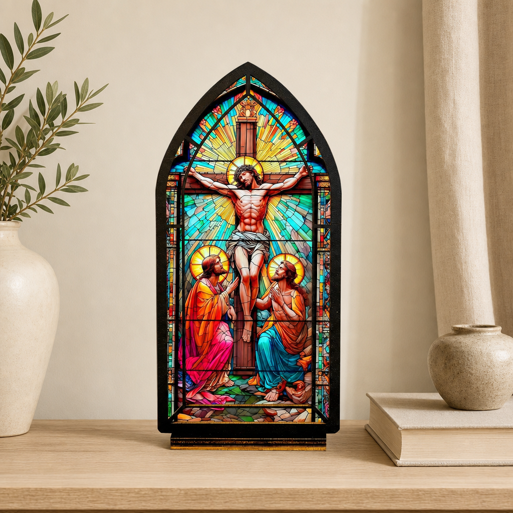 Calvary — Candlelight Window dimensions and materials
