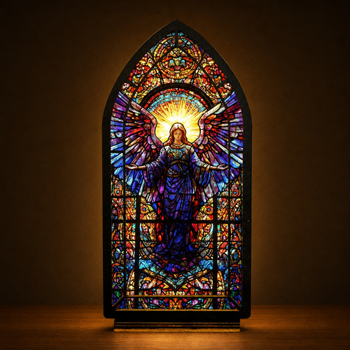 Celestial Guardian — Lumenvale close frontal artwork view