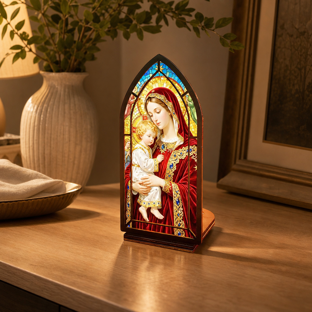 Jeweled Madonna & Child — Lumenvale night atmosphere