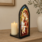 Jeweled Madonna & Child — Lumenvale material detail