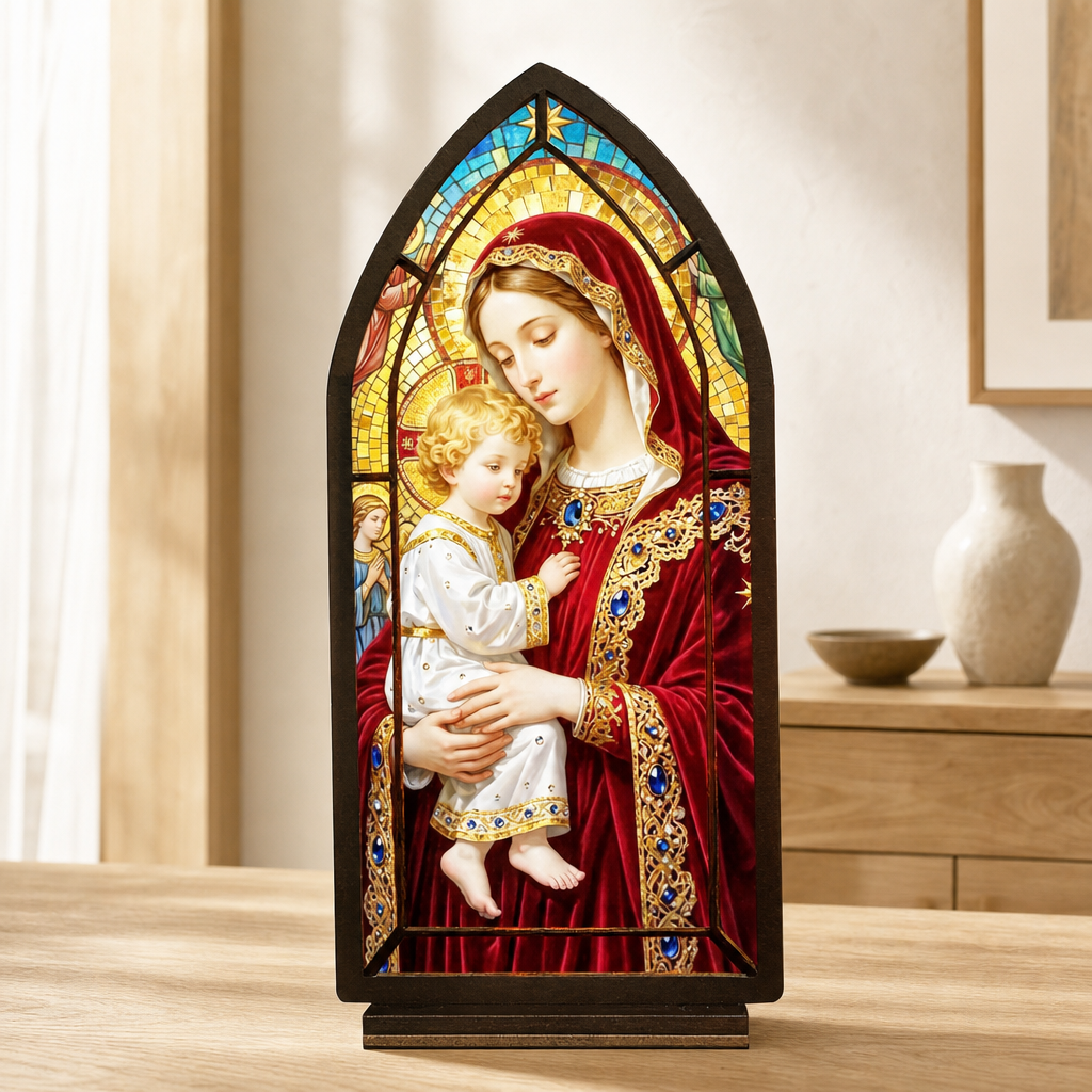 Jeweled Madonna & Child — Lumenvale daylight truth