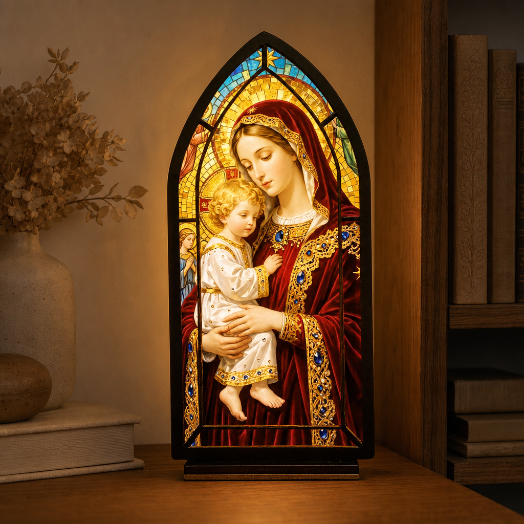 Jeweled Madonna & Child — Candlelight Window