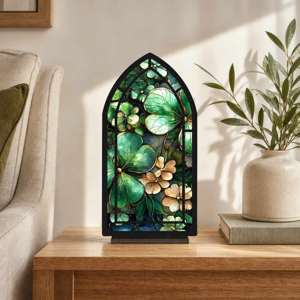 Lucky Clover — Candlelight Window dimensions and materials