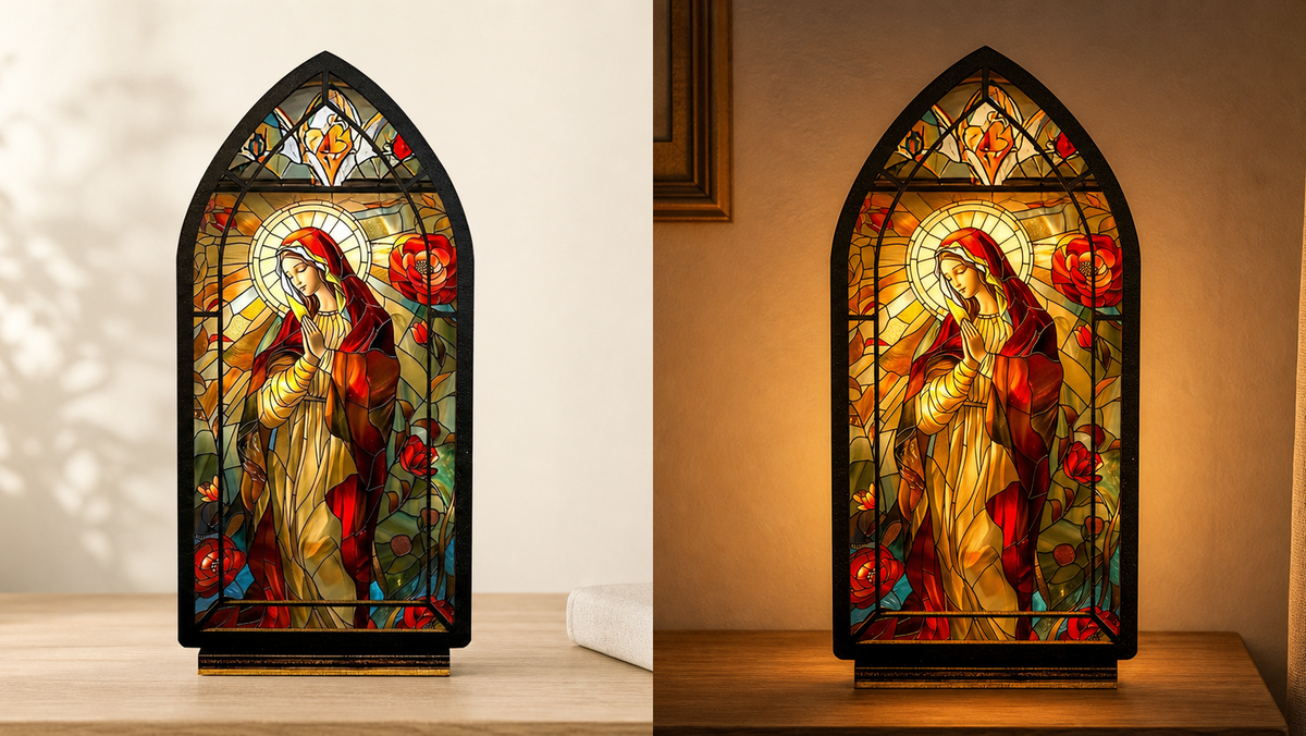Our Lady of Roses — Candlelight Window