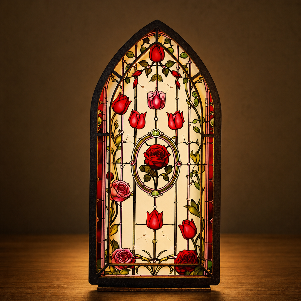 Rose Cathedral — Lumenvale close frontal artwork view