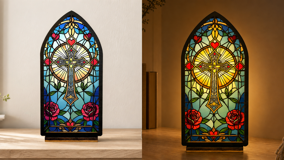 Rose Cross — Candlelight Window