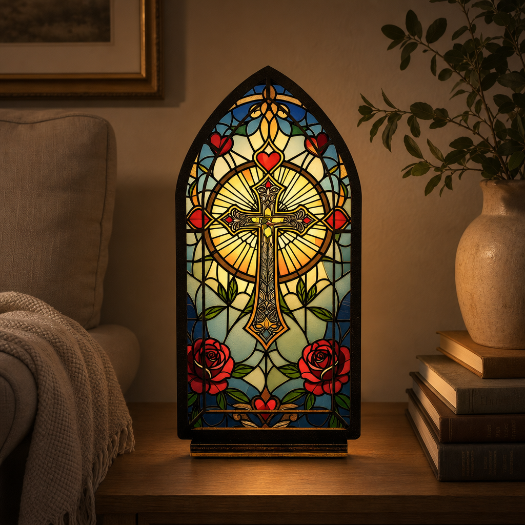 Rose Cross — Candlelight Window