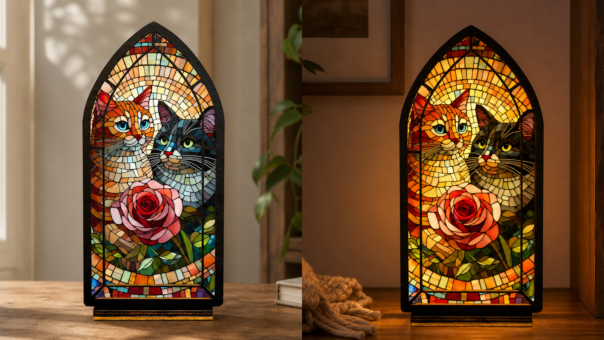 Rosebound Cats — Candlelight Window