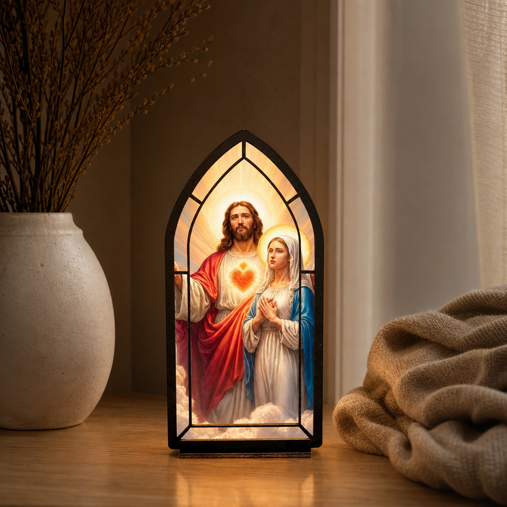 Sacred Hearts of Jesus & Mary — Lumenvale night atmosphere