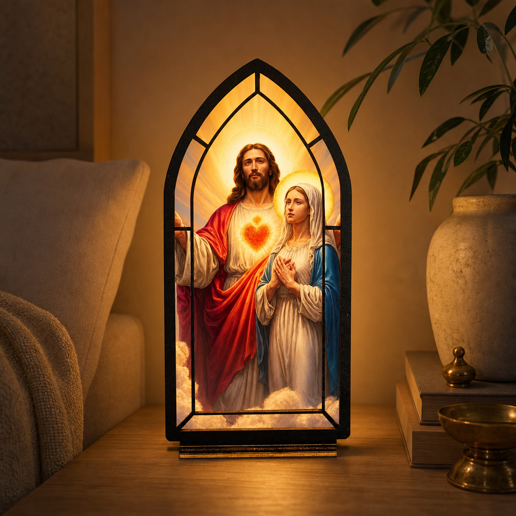 Sacred Hearts of Jesus & Mary — Candlelight Window